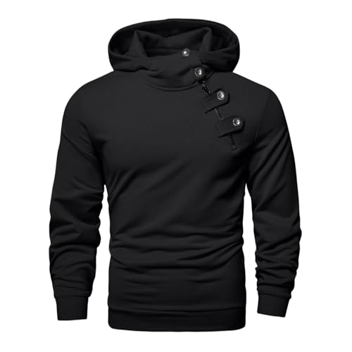 Ymosrh Men's Casual Hoodies, Long Sleeve Quarter Zip Athletic Workout Hooded Sweatshirt Pullover, S-2XL