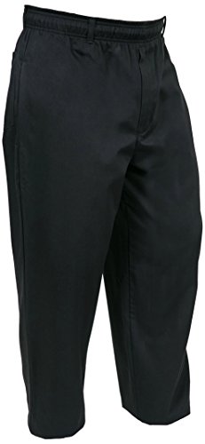 Mercer Culinary M61060BKS Genesis Men's Chef Pants, Small, Black
