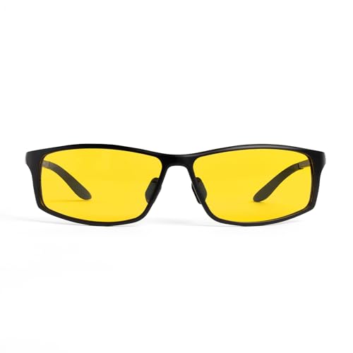 TrueDark Daylights Amber Elite Blue Light Blocking Glasses to Reduce Eye Strain and UV Glare for Increased Energy - Men & Women, Computer Screen, Gaming, TV, Phone - by Dave Asprey