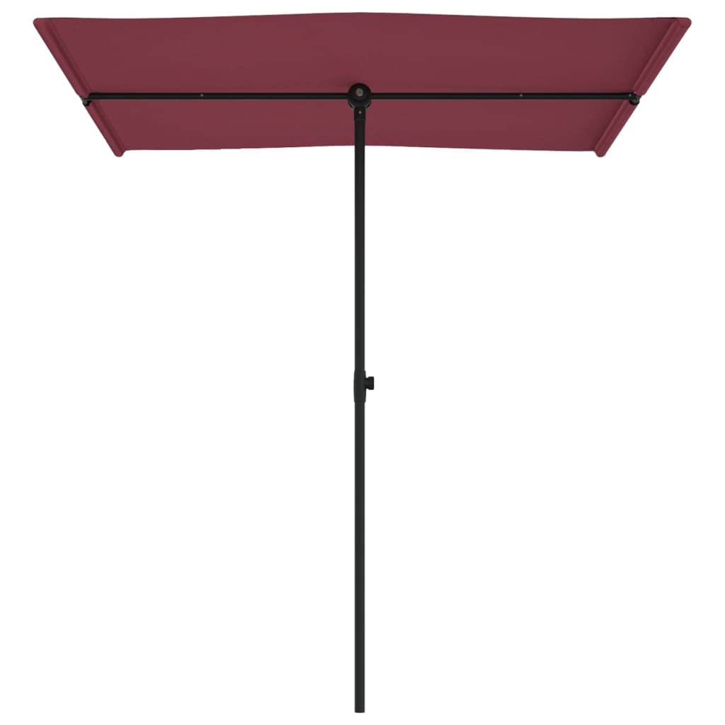 Sombrilla rectangular de 2 x 1,5 m – Sombrilla de jardín regulable con mástil de aluminio y rotación de 180 grados – Sombrilla plegable para balcón y terraza para jardín y balcón, color topo