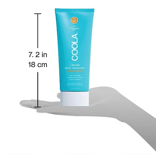 Coola Classic SPF 50 Body Sun Cream Lotion, 70 Percent + Organic Sunscreen with Broad Spectrum UVA/UVB Protection, Reef Friendly and Vegan, 148 ml