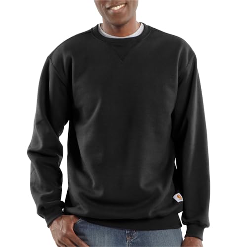 Carhartt, Herren, Weites, mittelschweres Sweatshirt mit Rundhalsausschnitt, Schwarz, L