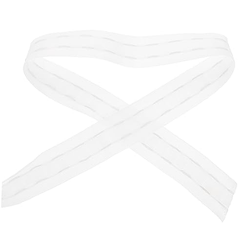 PRETYZOOM Curtains Header Tape Rod Loop Tape for Curtains Strong Polyester Material White 3cm Home Decor Accessory