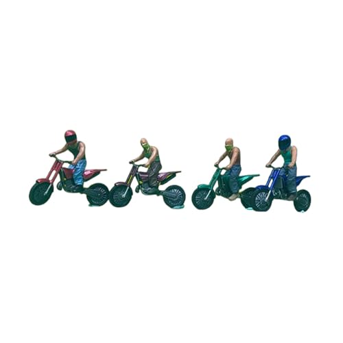 Figurines miniatures 1/64 motards en résine haute précision pour collectionneurs