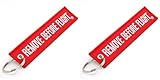 Rotary13B1 Remove Before Flight Key Chain - Red/White QTY 1piece - 100% embroidered