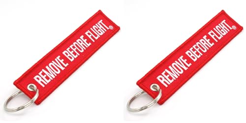 Rotary13B1 Remove Before Flight Key Chain - Red/White QTY 1piece