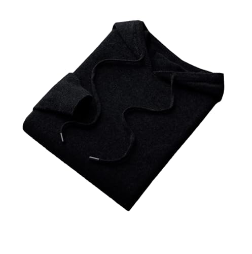Men's Cashmere Hoodie Merino Wool Knitted Sweatshirt Winter Casual Large Top