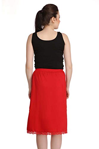 Image of Splash Cotton Rich Regular Skirt Slip for Women - Knee Length