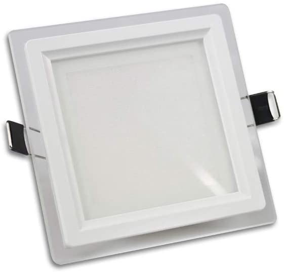 Faretto fisso da incasso quadrato Plasm in Alluminio bianco, Modulo LED