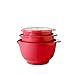 Produktbild Rosti - Set Margrethe Rührschüssel (1,5l, 2,0l und 3,0l mit passendem Deckel) (Luna red)