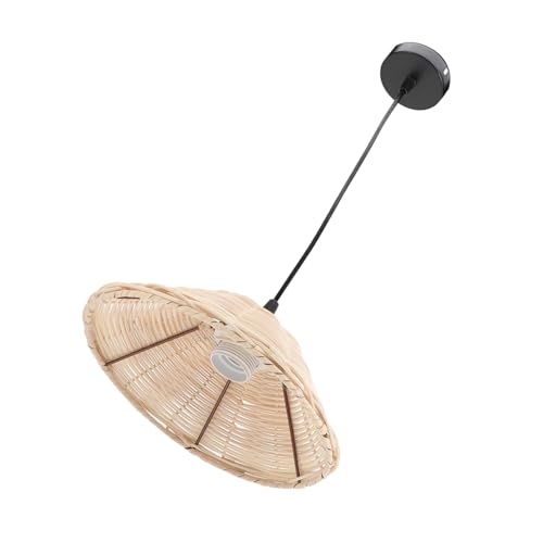 Lustre en rotin tressé SHINEOFI pour créer une ambiance naturelle au bureau