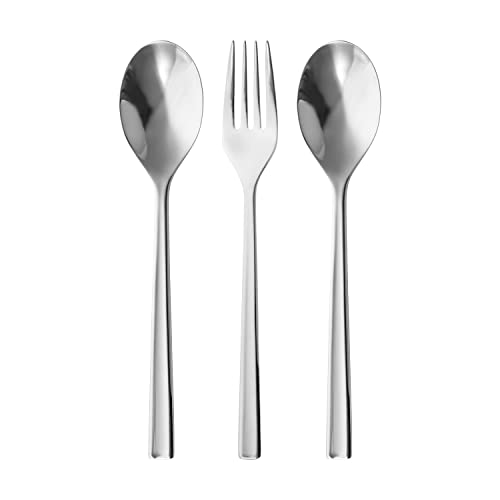 Robert Welch Blockley Bright 3 Piece Serving Set. Made from Stainless Steel. Dishwasher Safe