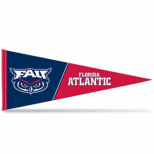 rico industries ncaa florida atlantic owls exclusive 1234 x 3034 soft felt pennant - ez to hang - home dcor game room man cave bed room