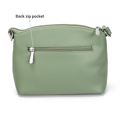 Image of Mochi Women Casual Faux leather Soft Body Zipper closure Solid Sling Bag