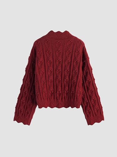 CIDER Tractor Textured High Neck Sweater2