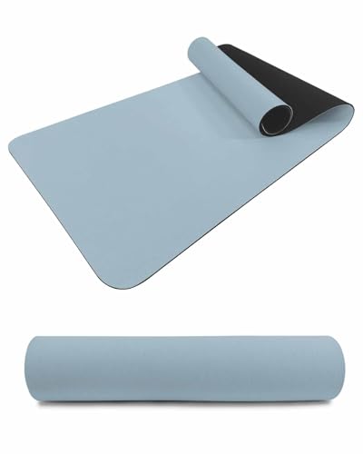 Debedcor Heat Proof Table Pads Waterproof Decorative, Winter Sky Blue Non-Slip Table Countertop Protector, Farmhouse Solid Blue Color Modern Art Insulation Mat for Kitchen Room, 40 x 12 Inches