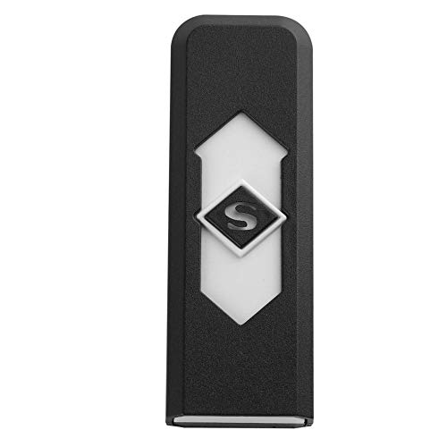Portable USB Electronic Rechargeable Battery No Gas Flameless Cigar Cigarette Lighter Windproof Silent Gadget Case