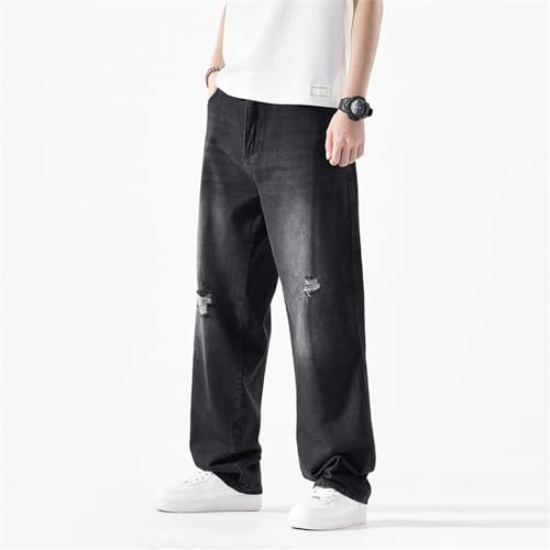 LUOBANIU Men's Baggy Jeans Hip Hop Loose fit 90s Vintage Denim Dance Skater Skateboard Pants Straight Leg Pants3