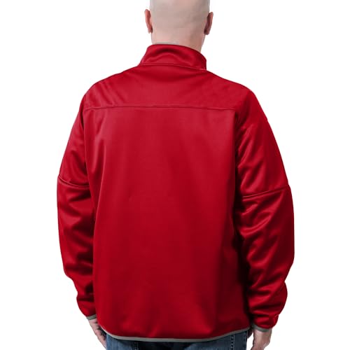 2Bhip NCAA Georgia Bulldogs Adult Mens College Red Mock Neck Softshell Full Zip Coat Jackets For Men2
