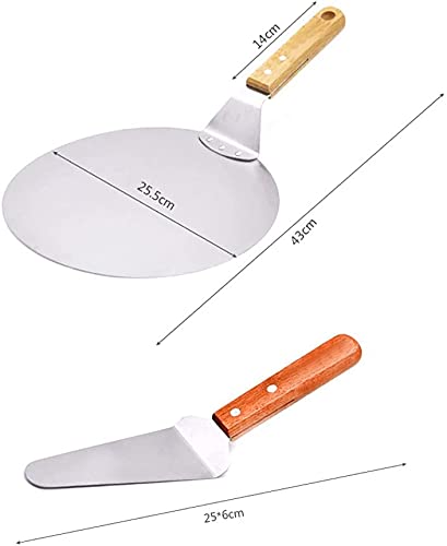 Pala per pizza in acciaio inox, con manico in