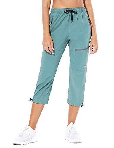 Baleaf women's hiking cargo capris outdoor lightweight water resi…