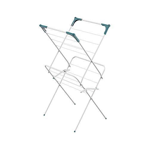 Varal De Chao Vertical 2 Andares 5 Metros Flash Limp Branco