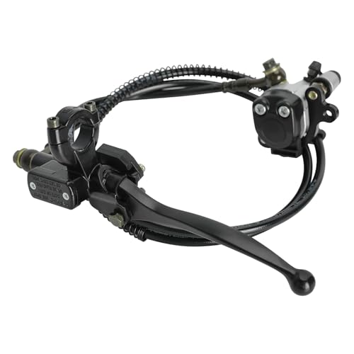 ICONSPORTSS Left & Right Hydraulic Brake Master Cylinder Caliper Assembly for 2 Stroke Bicycle Mini Pocket Dirt Bike Gas Scooter ATV Quad Go Kart Rocket Chopper 47cc 49cc X1 X2