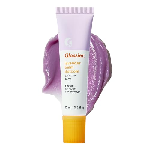 Image of Glossier Balm Dotcom Hydrating Tinted Lip Balm - Universal Salve, Up to 12 Hour Moisture for Dry Lips, Cuticles & Skin - Lanolin, Beeswax & Castor Oil - Lavender, Lilac Tint, 15ml