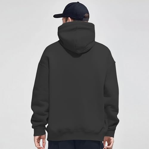 FoxQ Mens Casual Cotton Hooded Pullover Sweatshirts Drawstring Long Sleeve Hoodies2