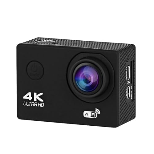 Image of 4K Action Camera 16mp (with 16 Accessories) - WiFi, Memory Card Support, 170� Wide Angle (Mix Black)