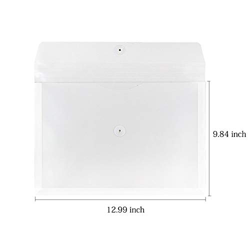 Yessart Clear String Closures Poly Envelopes Side Opening Folder Pocket Pack Of 20 Bottom With Expanding Gusset #TOP2
