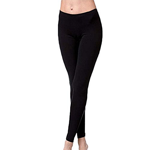leggings donna cotone elasticizzato nero JADEA art.4265 (L/XL)