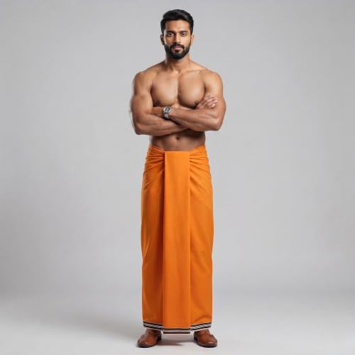 Image of Men's Cotton Lungi | Soft Breathable Wrap Around Lungi | Comfortable Daily & Home Wear for Men