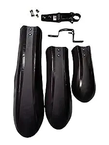 Voltebyk Fat BikeMudguards Pair Suitable for Fat tire Bike of 26x4.0, 26*3.0 etc. Pair of mudguards for Fat Bike Cycle Including All Nuts and Bolts (Black). suitable for all types of mtb hybrid cycles