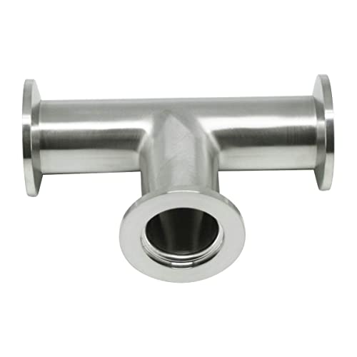 Image of QiiMii Vacuum Fittings - KF-25 Tri Clamp Tee 3 Way Stainless Steel SS304