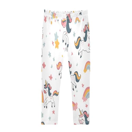 Toddler Girls Leggings Printed Yoga Pants Leggings Unicorn Rainbow for Kids