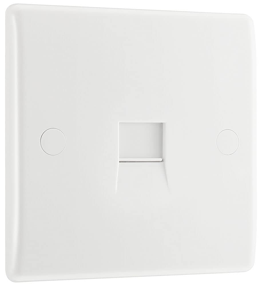 BG Electrical 8BTM/1 Single Telephone Socket Master Screw Type - White