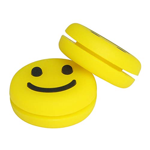 image for ZRM&E 4pcs Smile Head Tennis Racquet Dampeners Natural Rubber Tennis R
