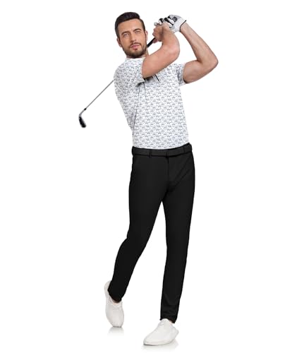Mens Polo Shirts Short Sleeve Printed Quick‑Dry Golf Tops - image 3