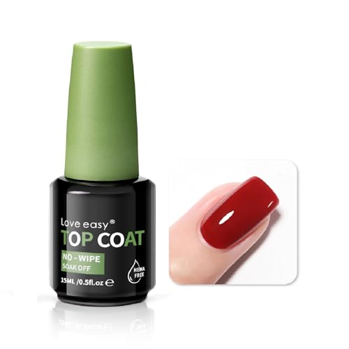 Love easy Top Coat for Nails, No Wipe High Glass