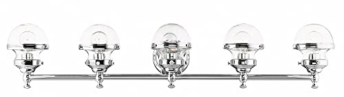 Image of Livex Lighting 17415-05 5 Light Polished Chrome Bath Vanity