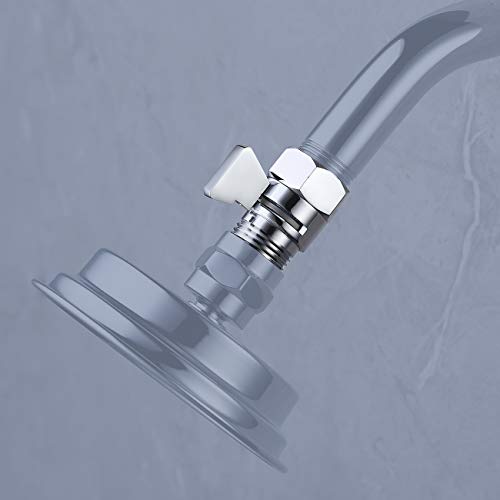 KES Duschkopf Absperrventil Eckventil Ventil Wasserstopper Dusche G1/2 Messing Poliert Chrom, K1140B3-CH