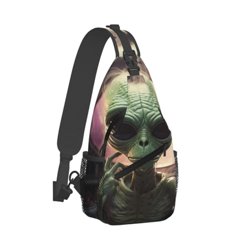 Bolso tipo sling unisex negro para senderismo y viaje miniatura 7