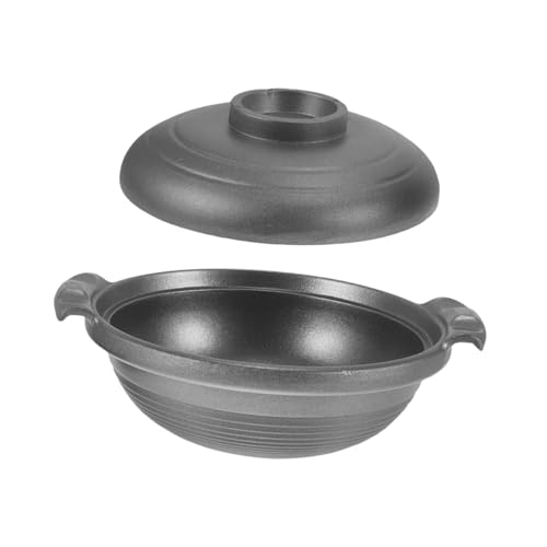 BESTYASH Cazuela Cerámica Antiadherente con Doble Asa Olla para Guisos y Sopas Distribución Uniforme del Calor para Cocina Diaria y Reuniones Familiares