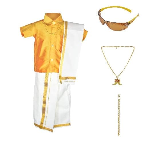 AMIRTHA FASHION Boys Traditional Dhoti & Shirts SET WITH ACCESSOR...
