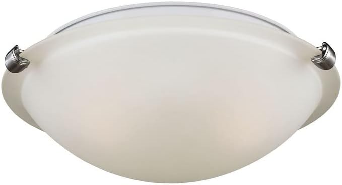 7543502-962 Seagull 7543502-962 Two Light Ceiling Flush Mount,White, 2-Light, cETL Listed, Safety Rated for Wet Locations, Aluminum Construction