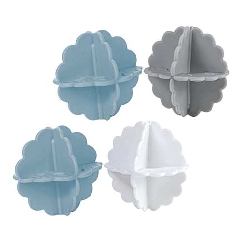 NOLITOY 4個 ランドリーボール ワッシャー 洗濯機用のウォッシャーボール 繰り返し使える洗濯乾燥機 ドライヤーテニスボール 衣類乾燥機 洗濯機ウォッシャーボール 洗濯ボール pp