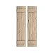 Ekena Millwork SHUBJS Two Board Joined Faux Wood Shutters, 11"W x 24"H, Hand Hewn