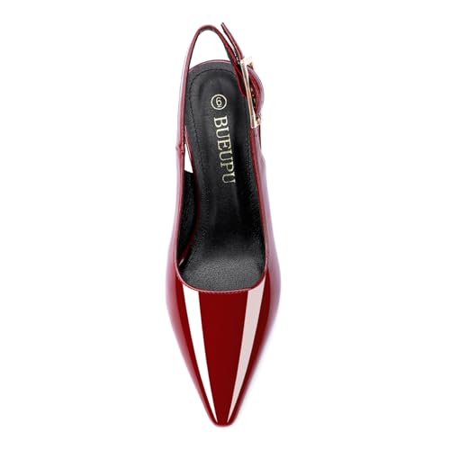 Women's Slingback 3In Kitten Heel Comfortable Closed Toe Pumps Dress Shoes for Women4