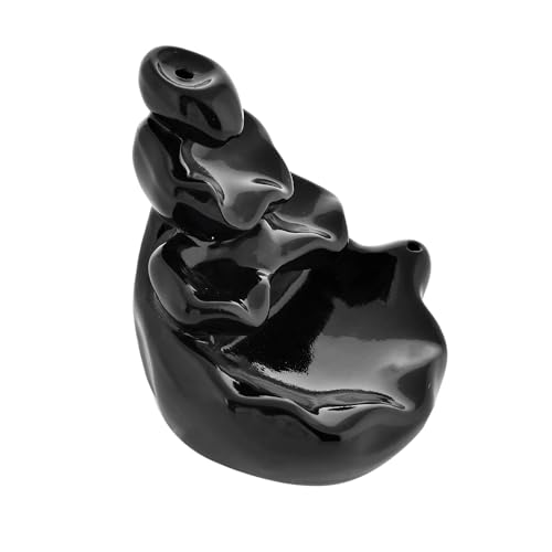 Image of Ceramic Backflow Smoke Fountain Incense Holder for Home Decor Gifts with 20 Smoke Cones by Craftam